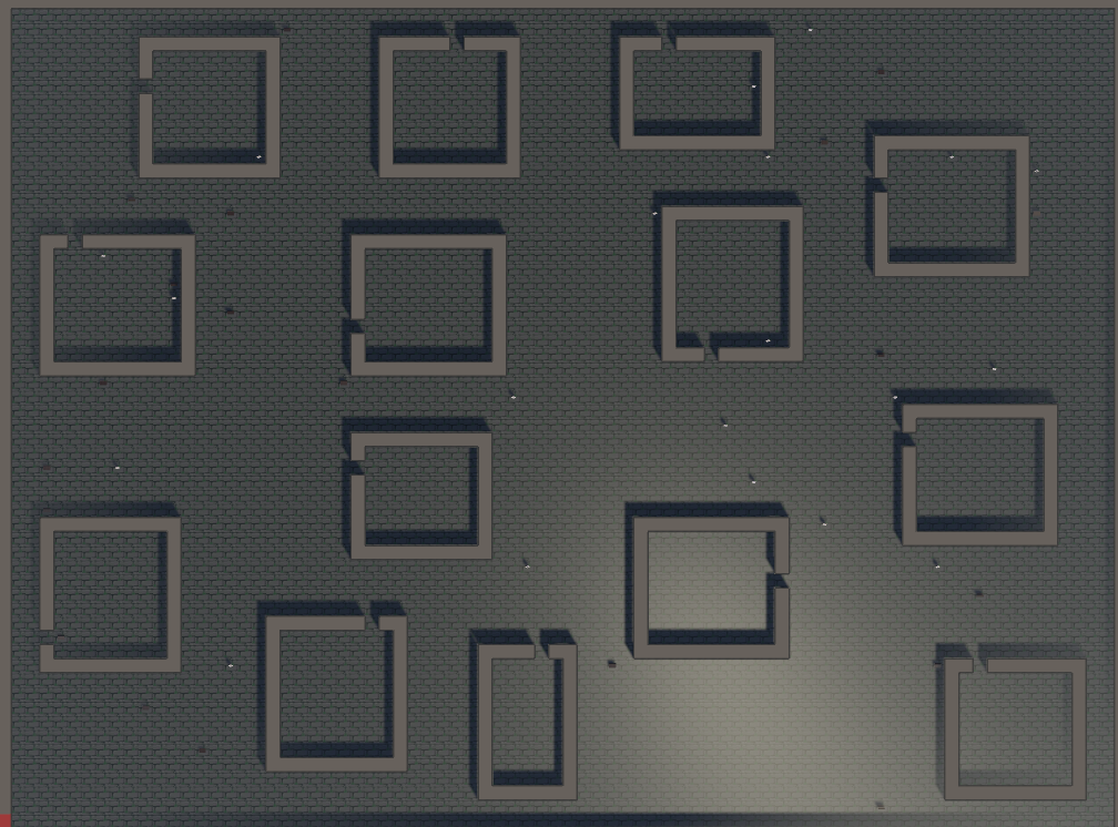 Second top-down dungeon layout variant generated in Unity